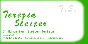 terezia sleiter business card